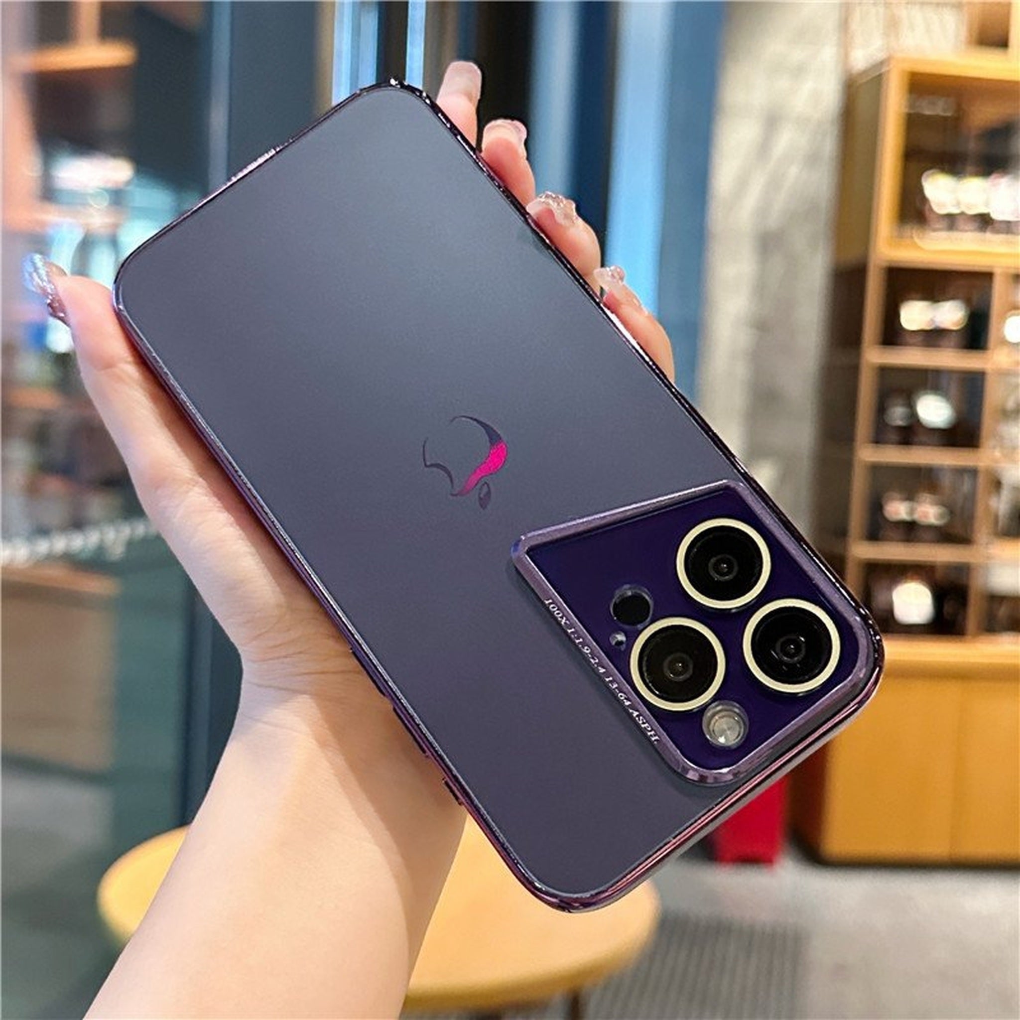 Nano Prismatic Lens Frosted Fibre Glass Porshe Phone with Camera Case